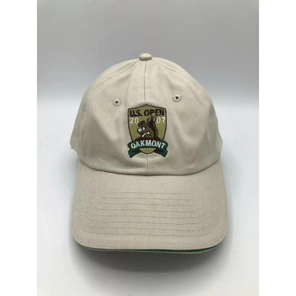 Golf Hat US Open 2007 Oakmont PA Cap USGA Member Men OSFA Tan Khaki Beige